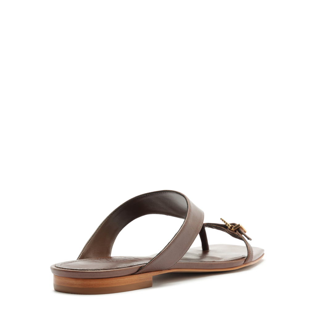 Tana Leather Sandal in Root Brown