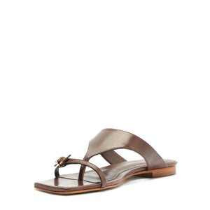 Tana Leather Sandal in Root Brown