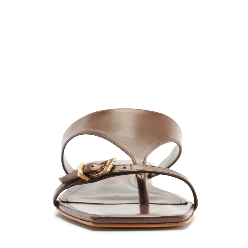 Tana Leather Sandal in Root Brown