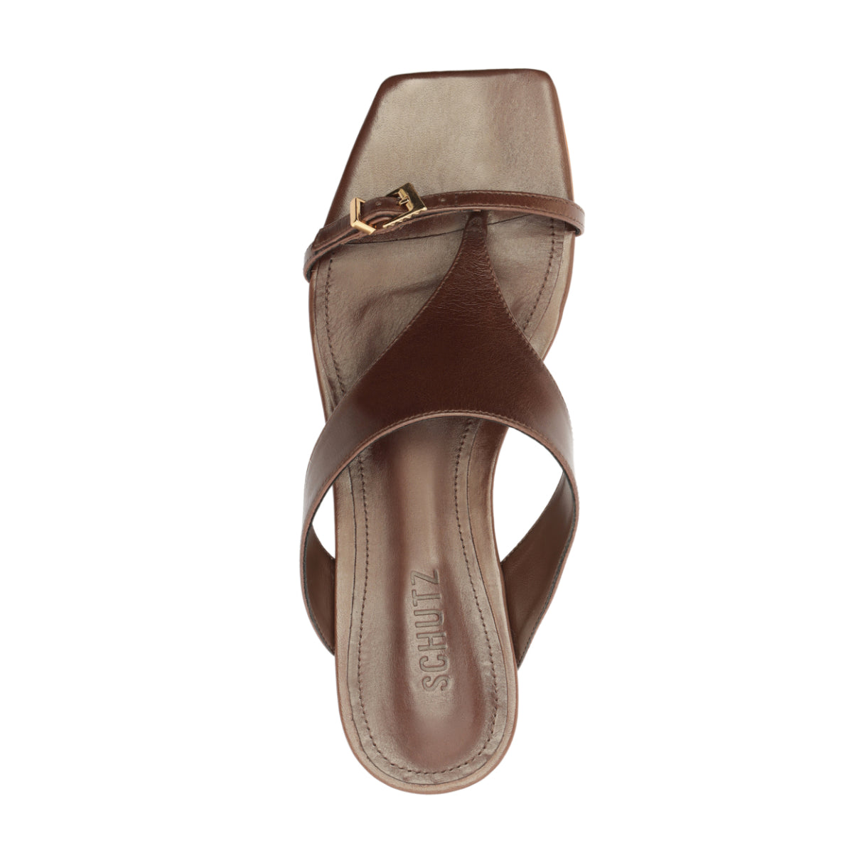 Tana Leather Sandal in Root Brown