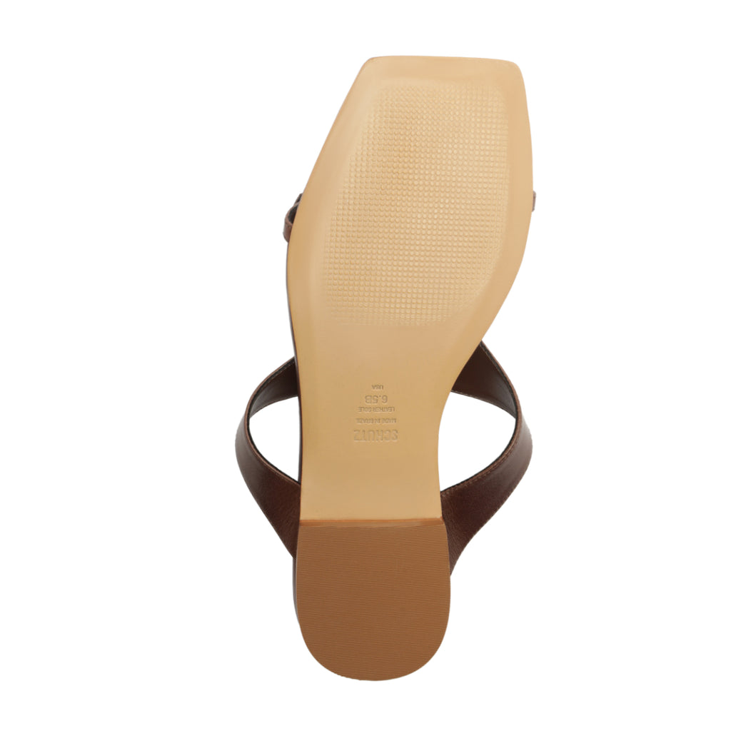 Tana Leather Sandal in Root Brown