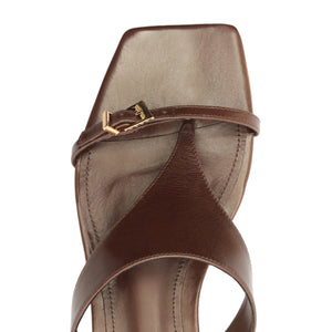 Tana Leather Sandal in Root Brown