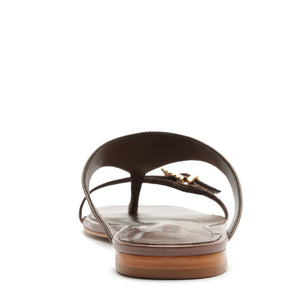 Tana Leather Sandal in Root Brown
