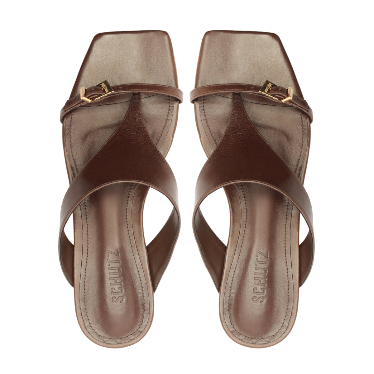 Tana Leather Sandal in Root Brown