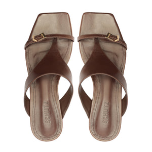 Tana Leather Sandal in Root Brown