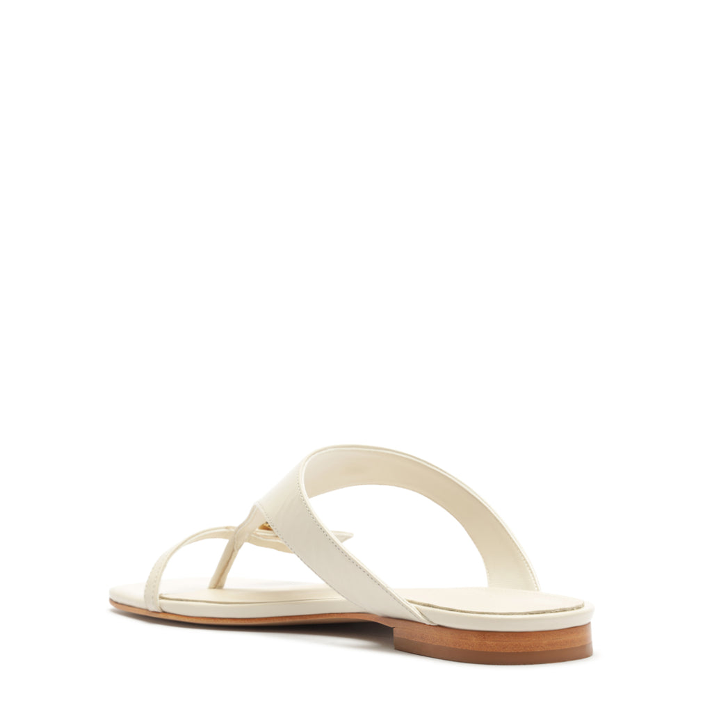 Tana Leather Sandal in Sugar White