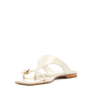 Tana Leather Sandal in Sugar White