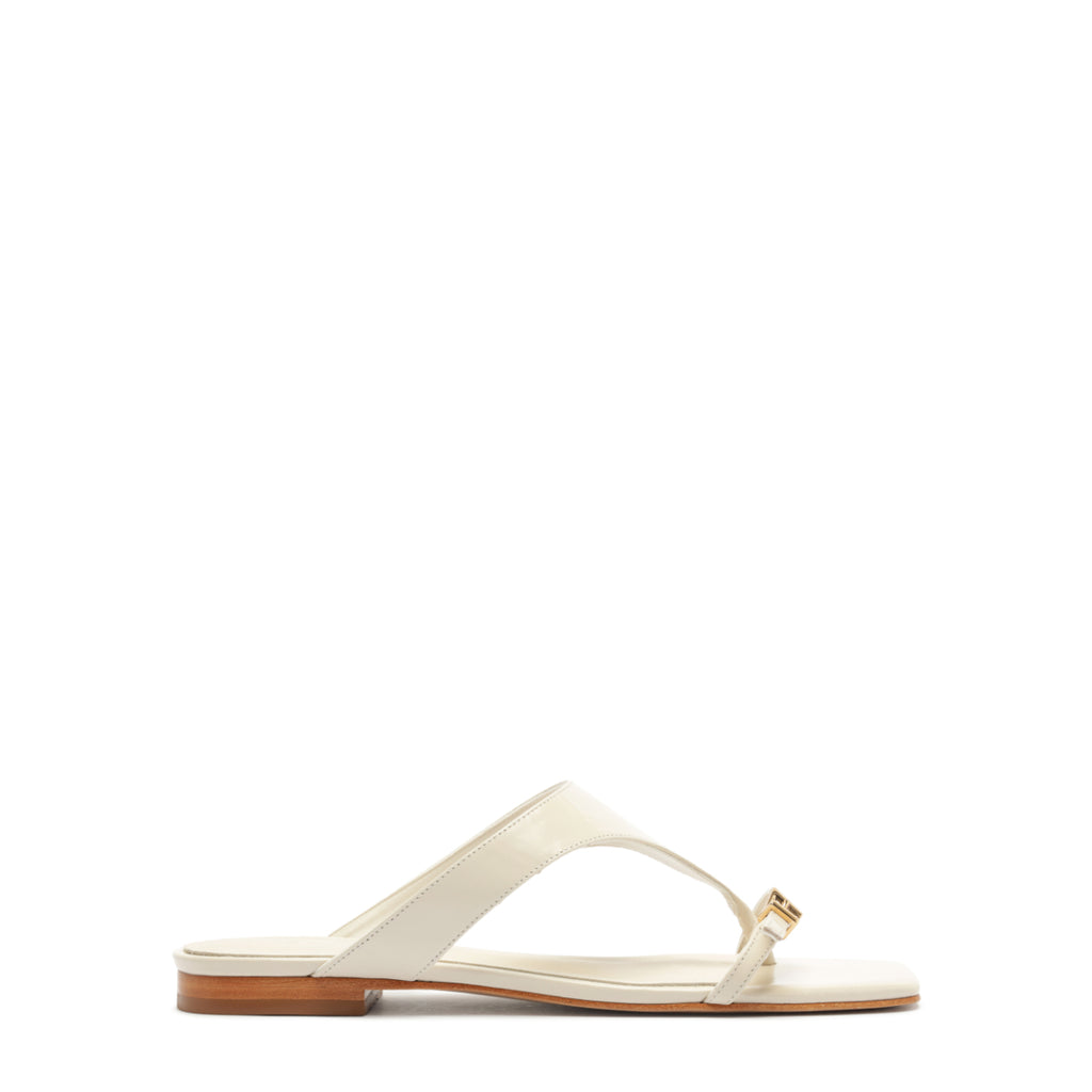 Tana Leather Sandal in Sugar White