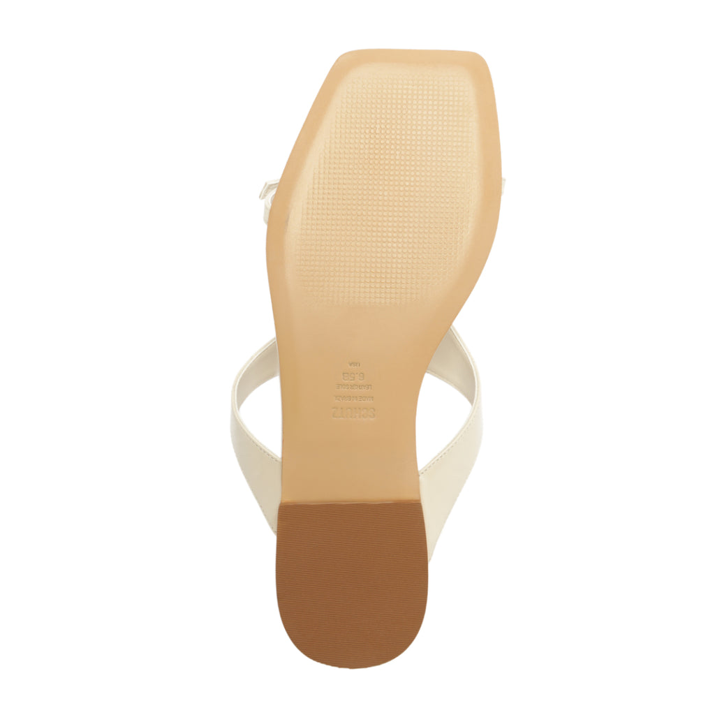 Tana Leather Sandal in Sugar White