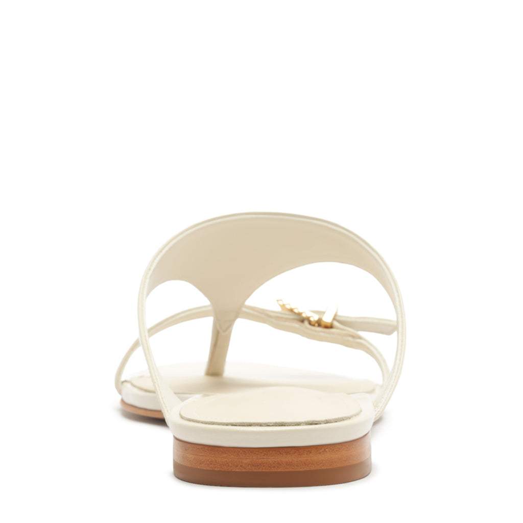 Tana Leather Sandal in Sugar White