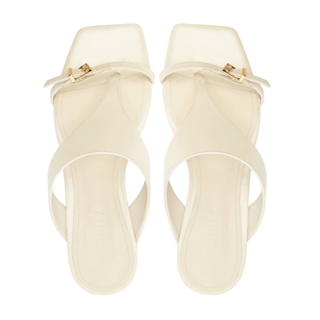 Tana Leather Sandal in Sugar White