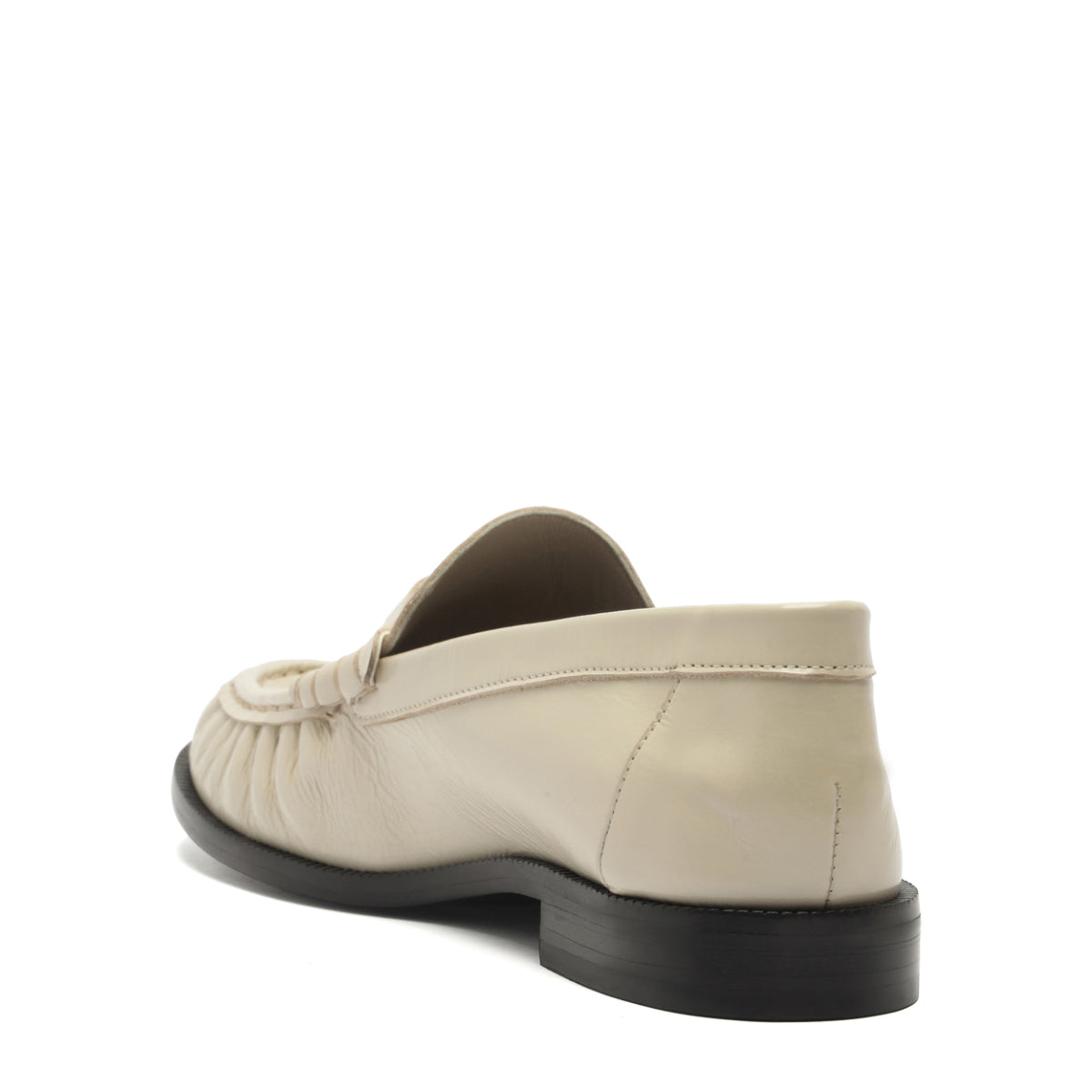 Tyche Patent Flat in Sugar White