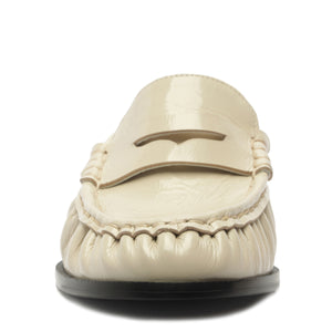 Tyche Patent Flat in Sugar White