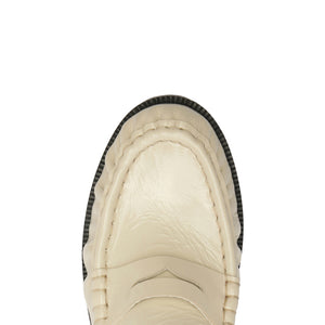 Tyche Patent Flat in Sugar White