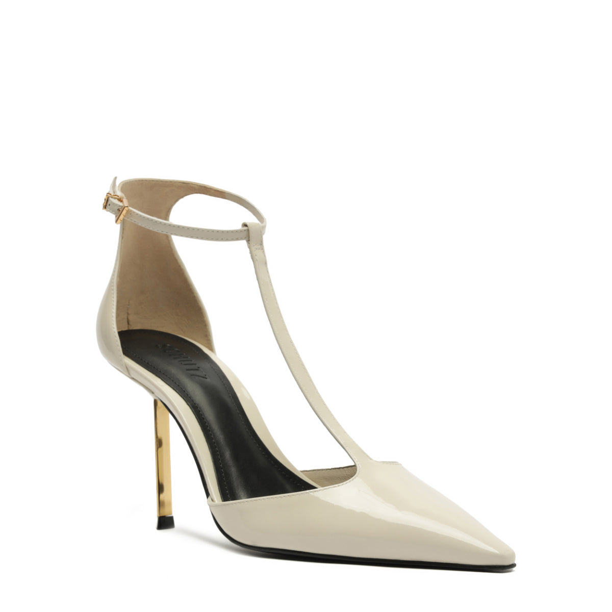 Allure T Patent Pump in Sugar White