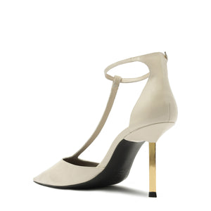 Allure T Patent Pump in Sugar White