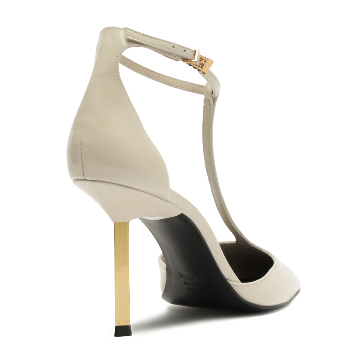 Allure T Patent Pump in Sugar White