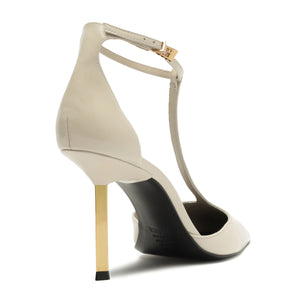 Allure T Patent Pump in Sugar White
