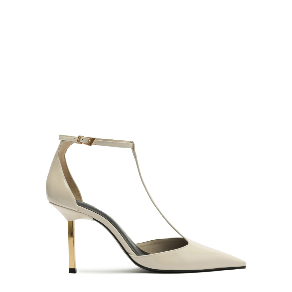 Allure T Patent Pump in Sugar White