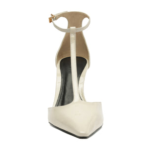 Allure T Patent Pump in Sugar White