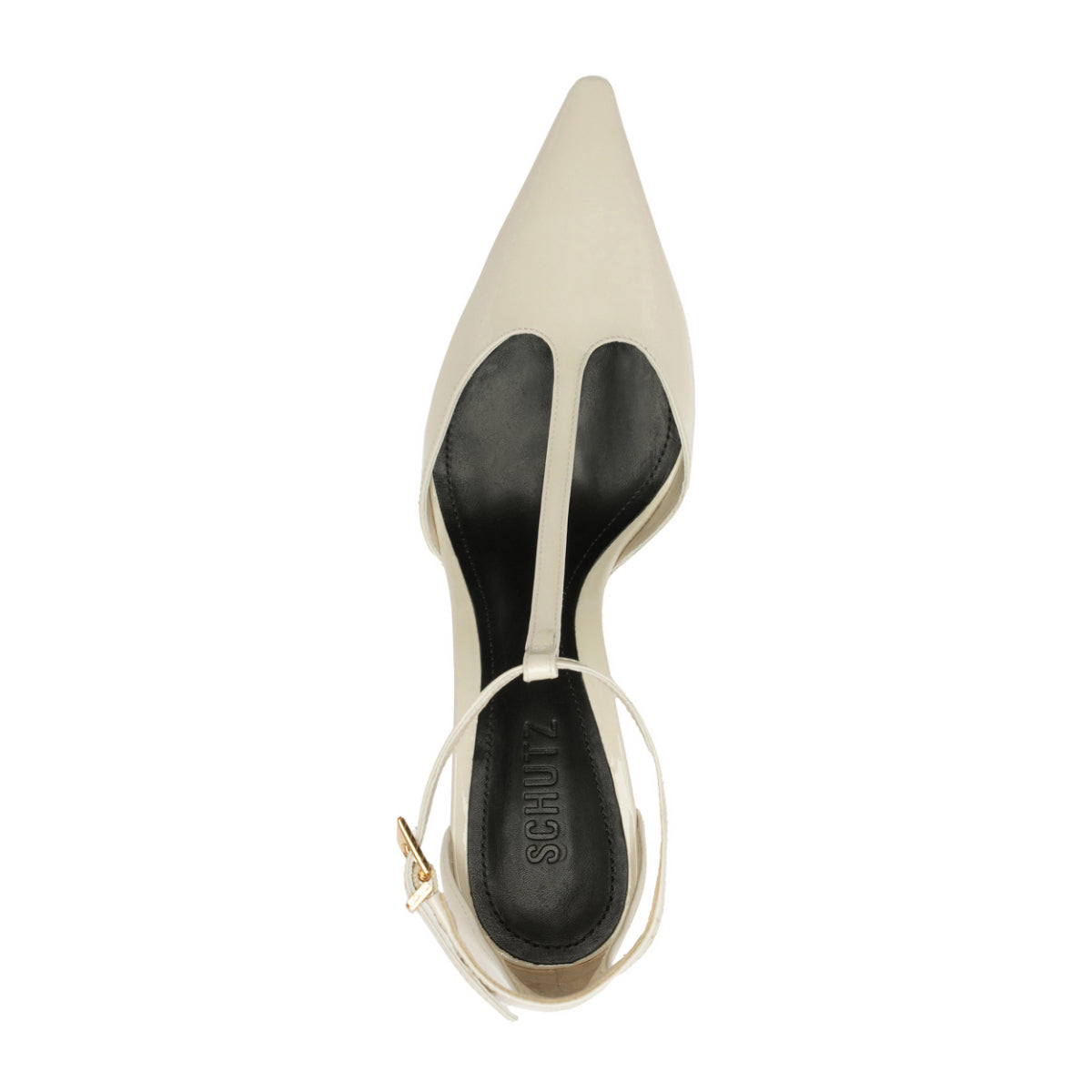 Allure T Patent Pump in Sugar White