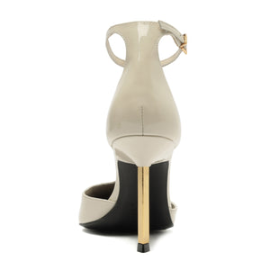 Allure T Patent Pump in Sugar White