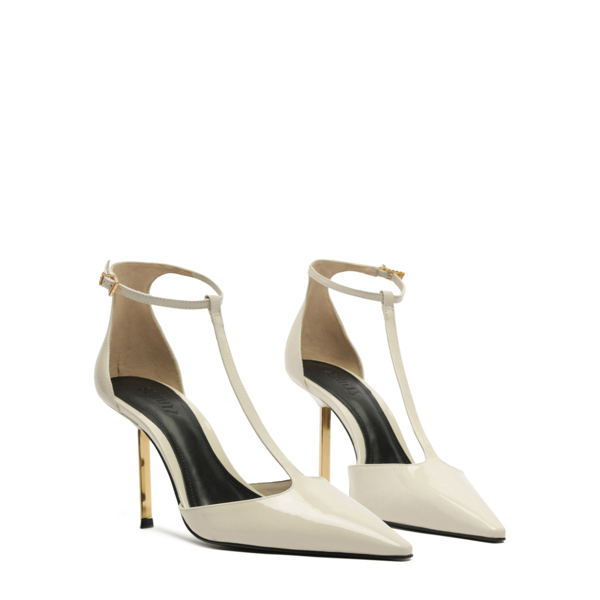 Allure T Patent Pump in Sugar White