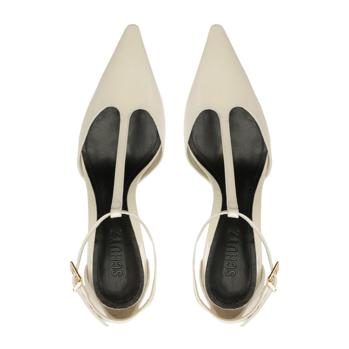 Allure T Patent Pump in Sugar White