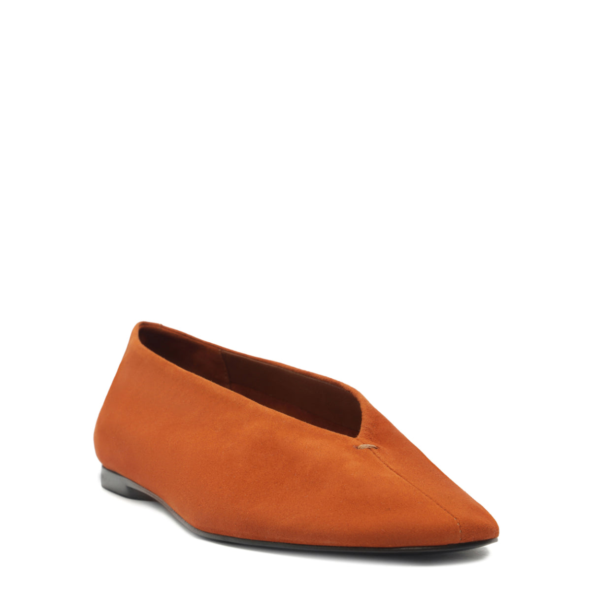 Courtney Suede Flat in Hazel Caramel