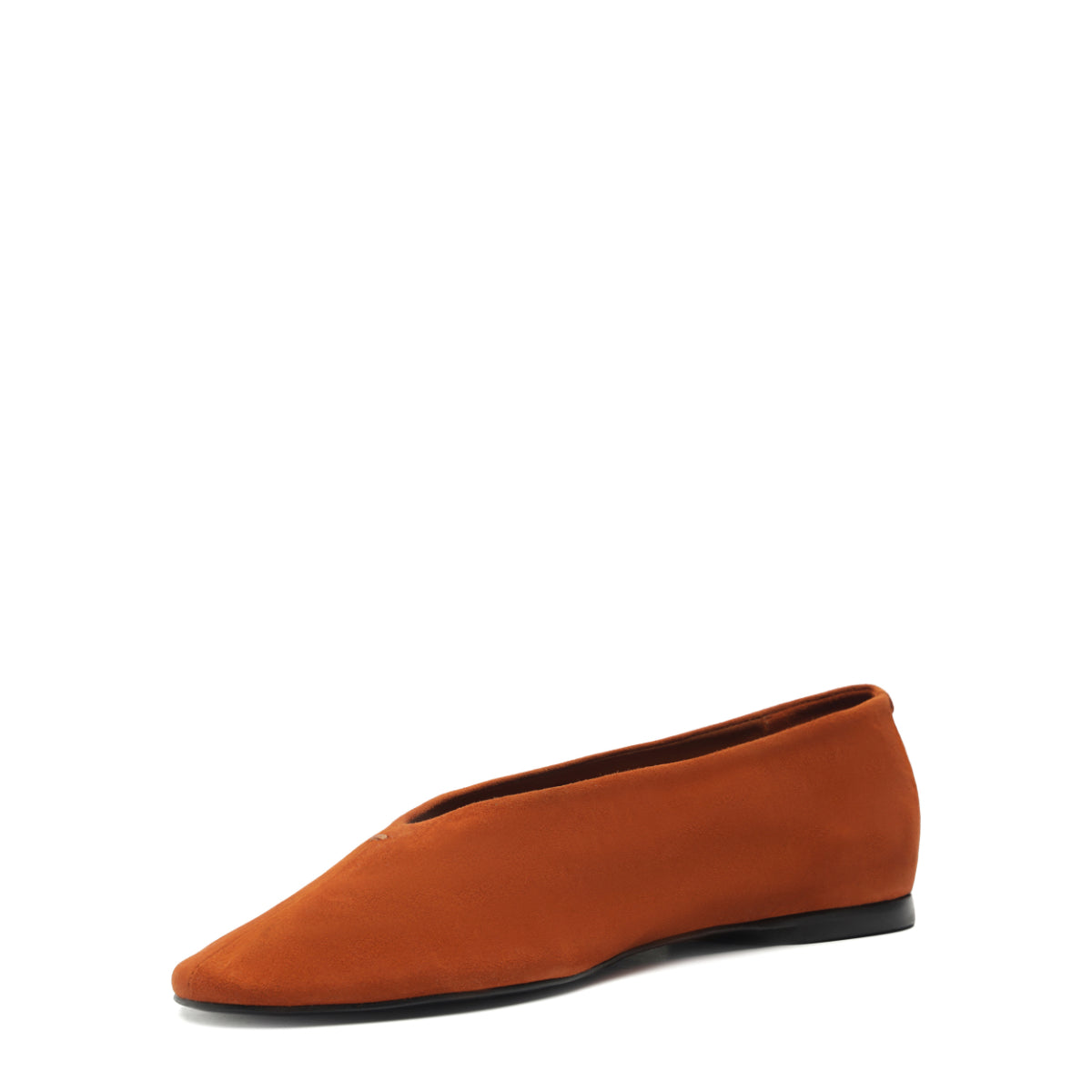 Courtney Suede Flat in Hazel Caramel