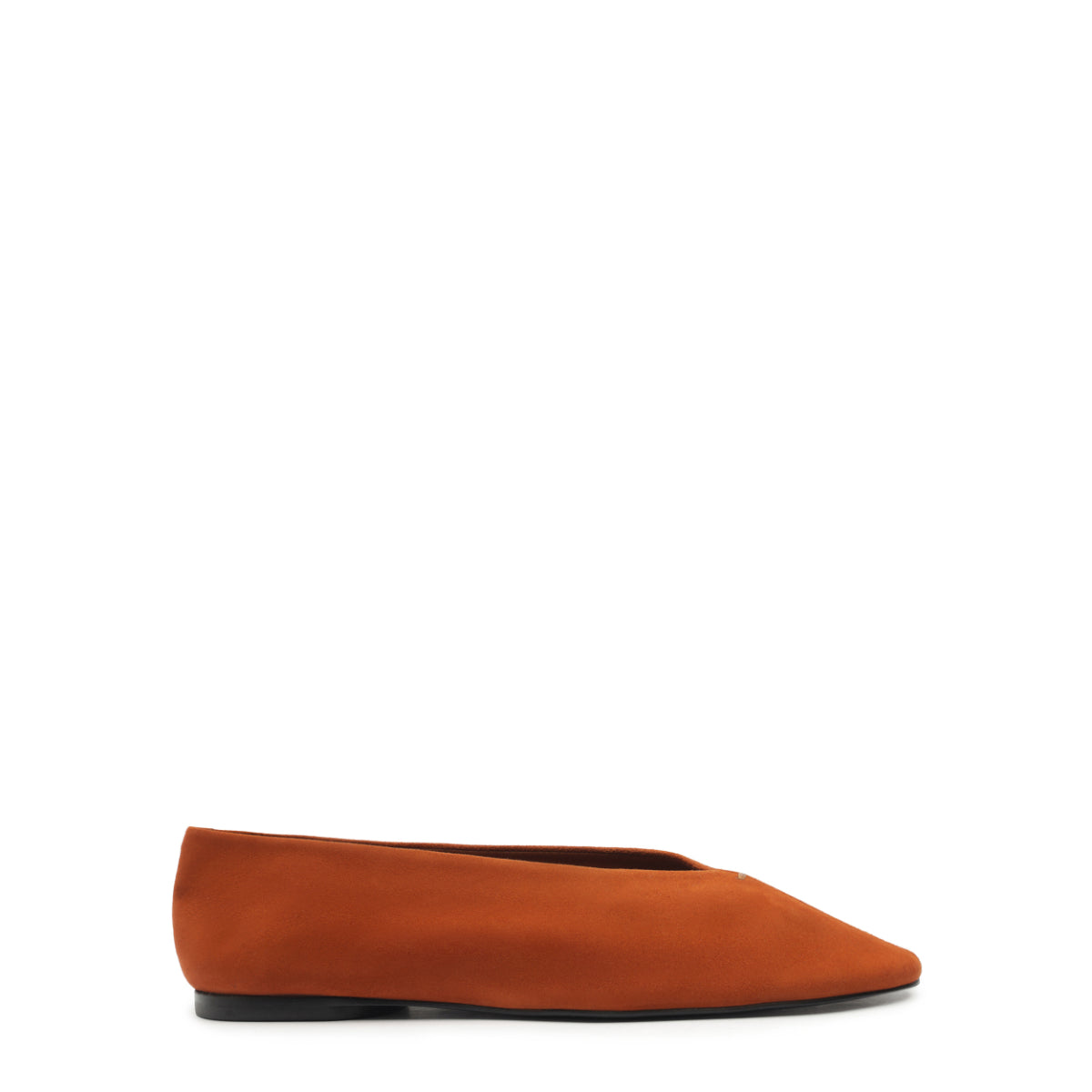 Courtney Suede Flat in Hazel Caramel