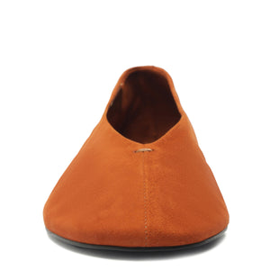Courtney Suede Flat in Hazel Caramel