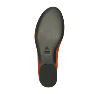 Courtney Suede Flat in Hazel Caramel