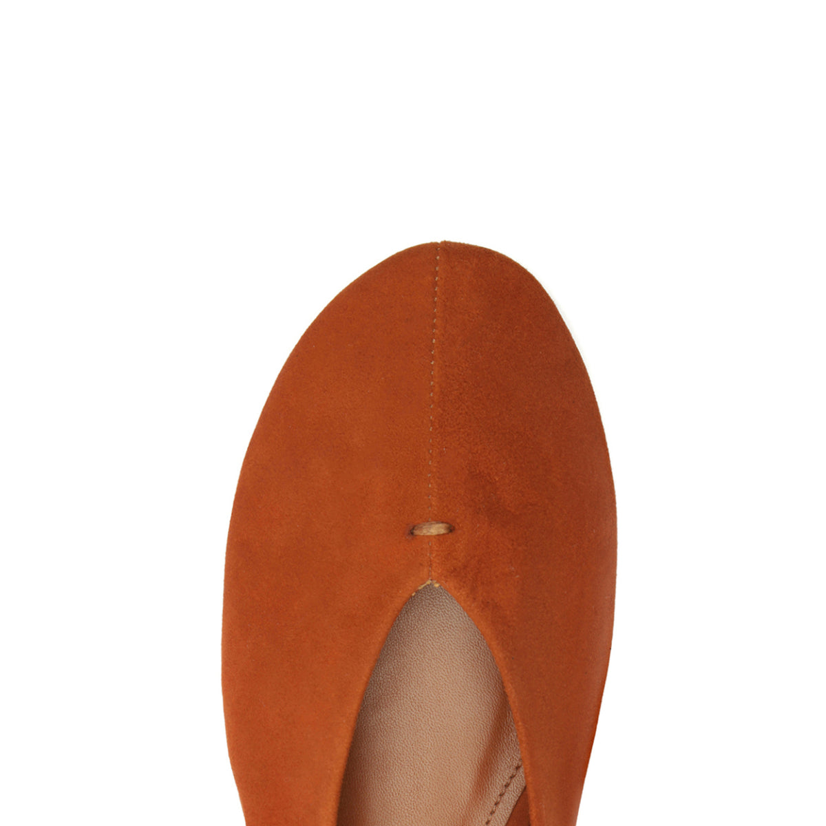 Courtney Suede Flat in Hazel Caramel