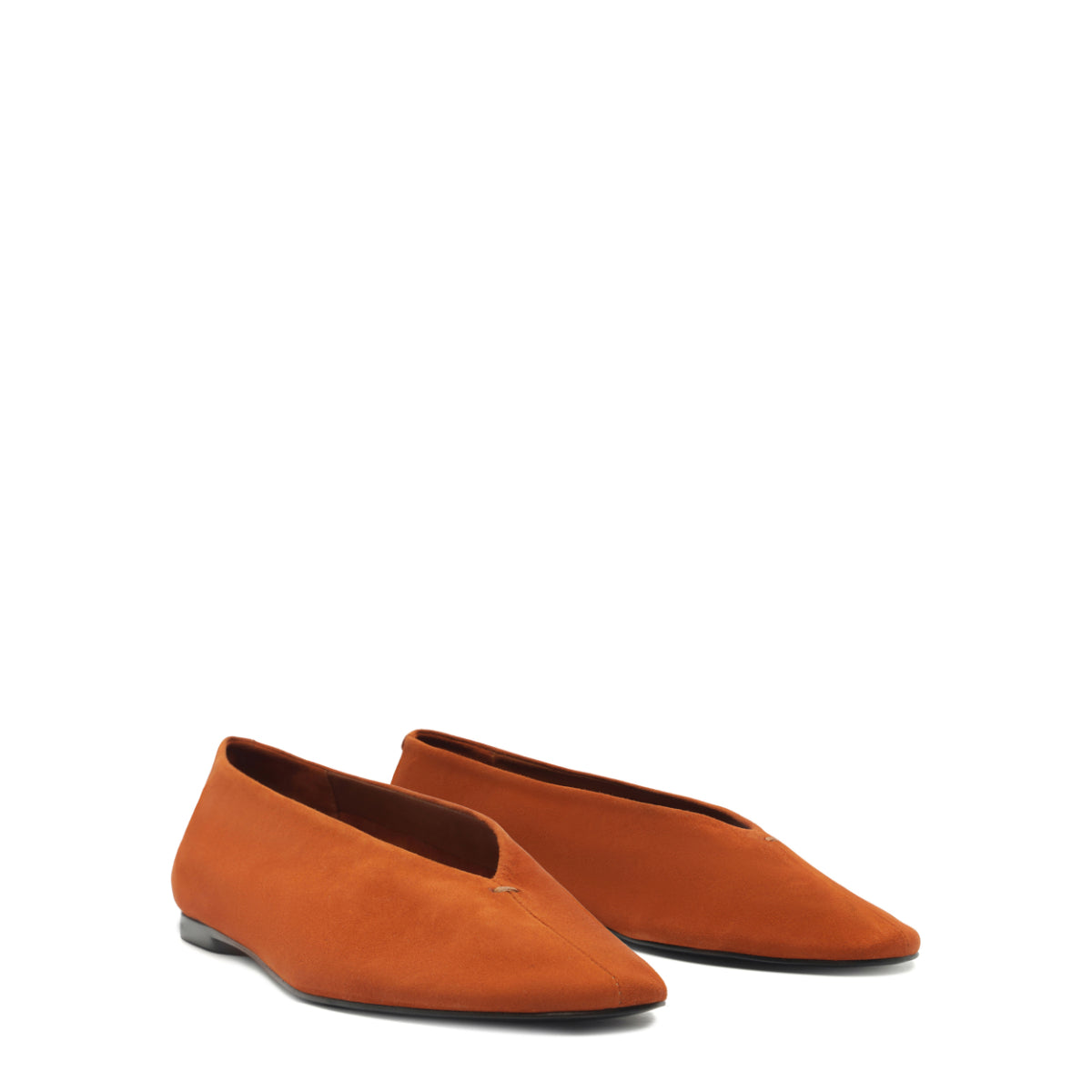 Courtney Suede Flat in Hazel Caramel
