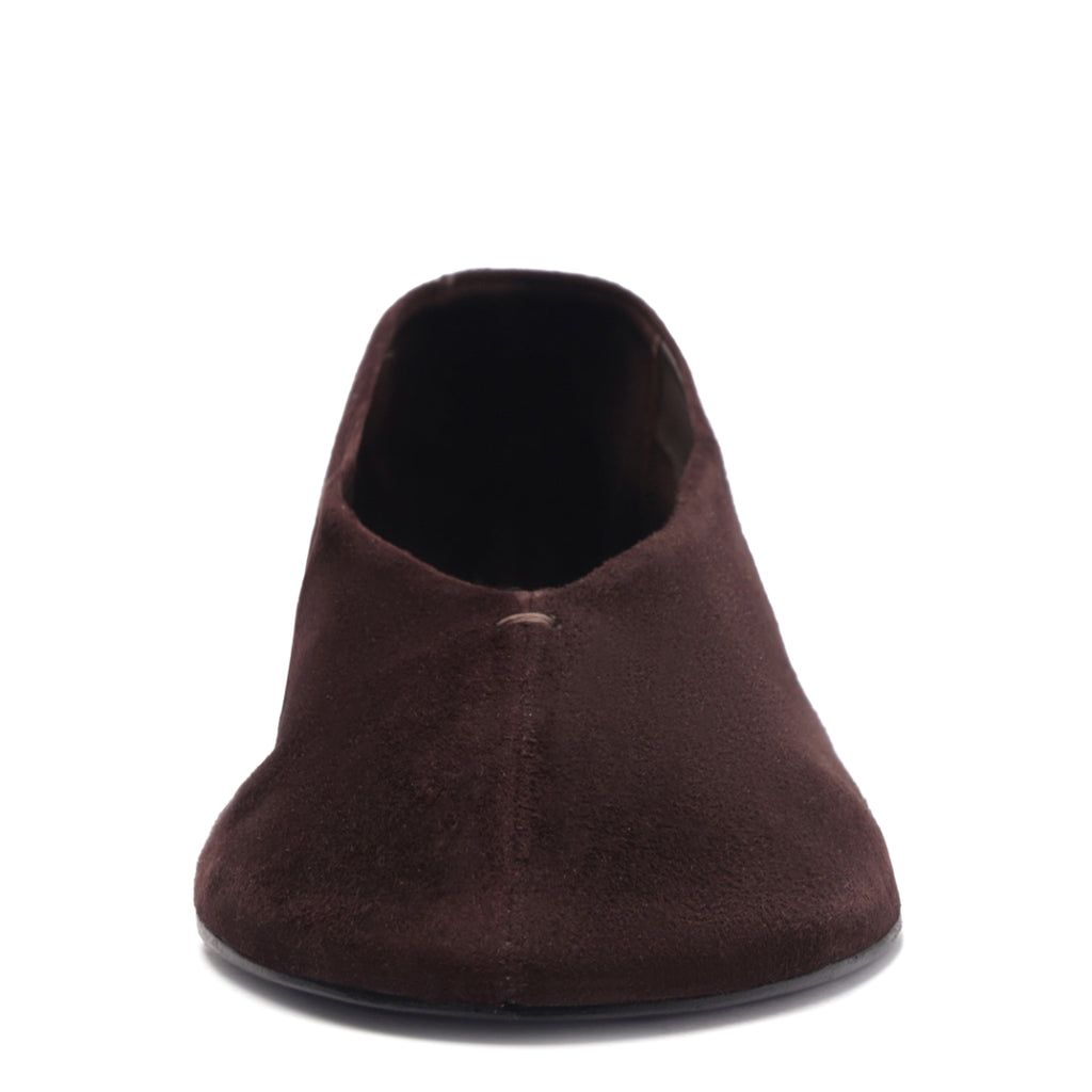 Courtney Suede Flat in Seal Brown