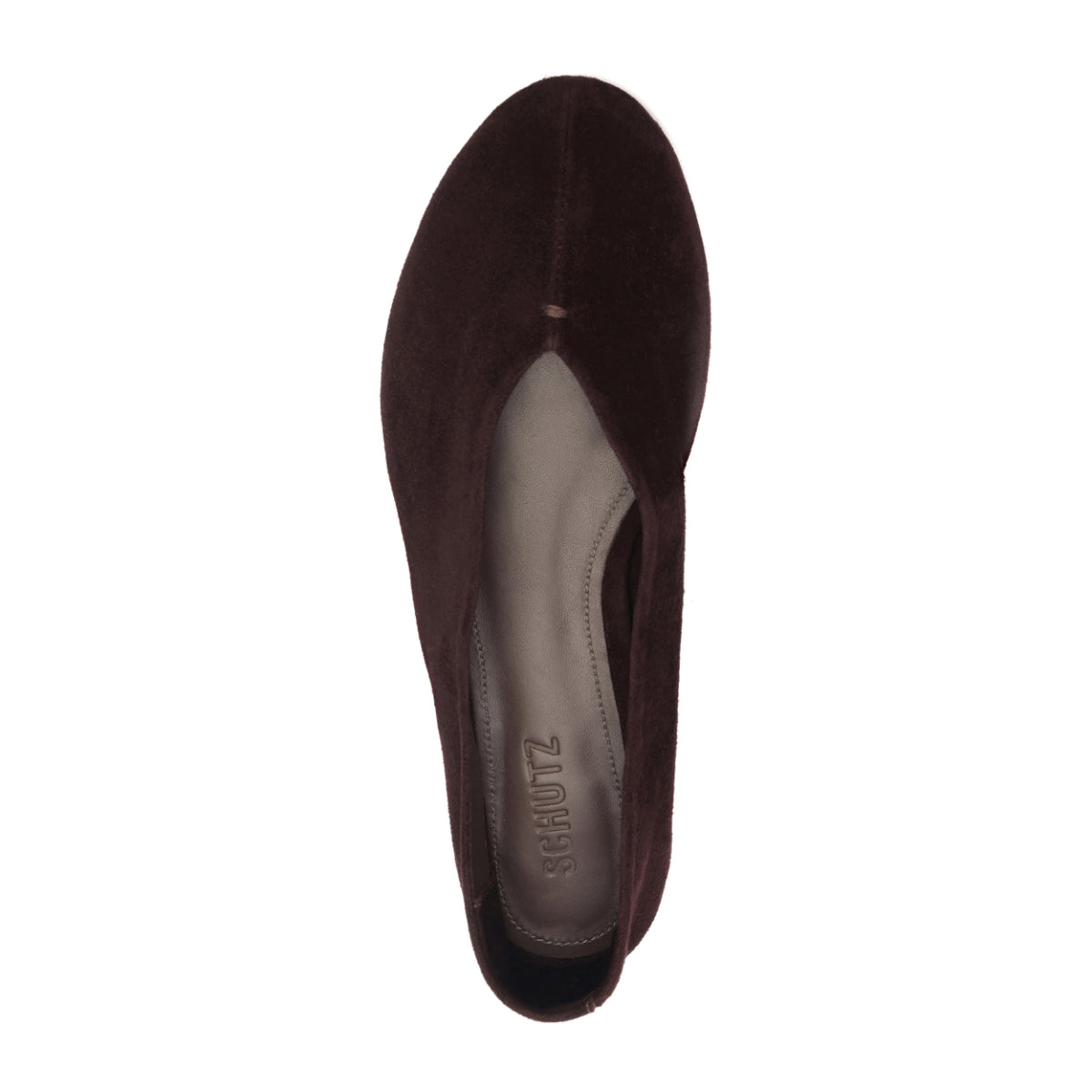 Courtney Suede Flat in Seal Brown