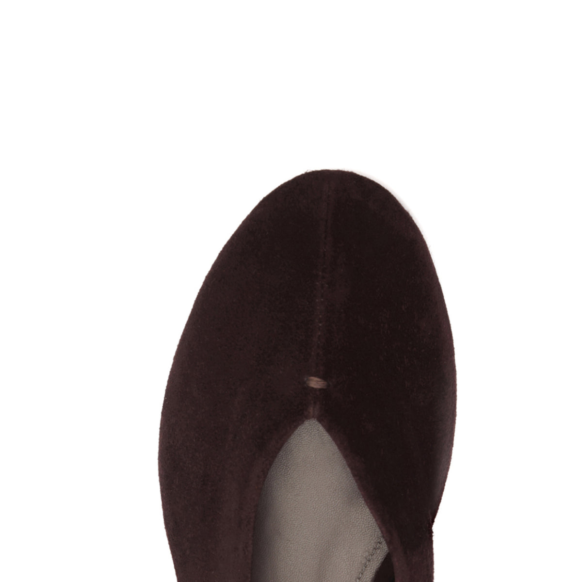 Courtney Suede Flat in Seal Brown