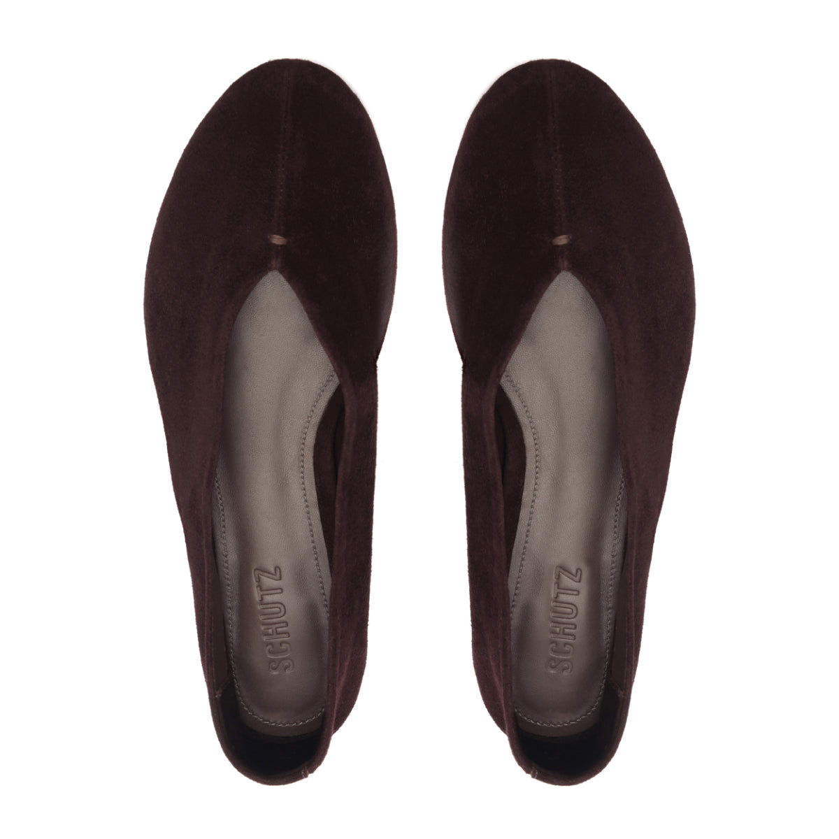 Courtney Suede Flat in Seal Brown