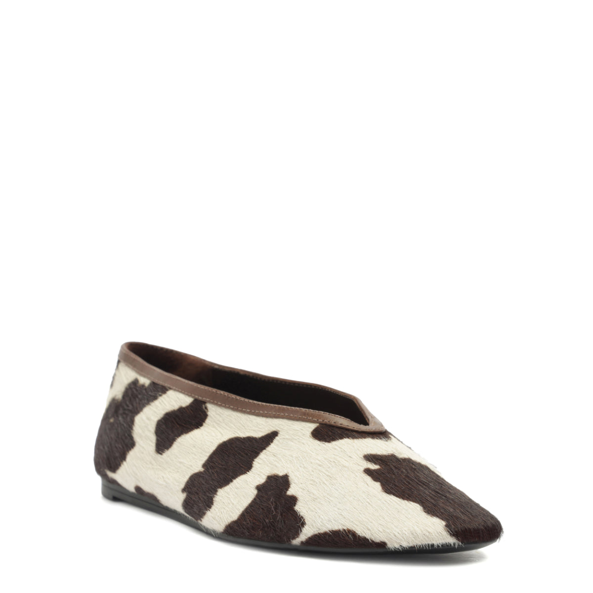 Courtney Hair Calf Flat in Multibrown/Seal Brown