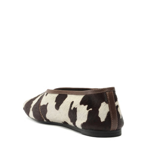 Courtney Hair Calf Flat in Multibrown/Seal Brown