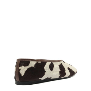 Courtney Hair Calf Flat in Multibrown/Seal Brown