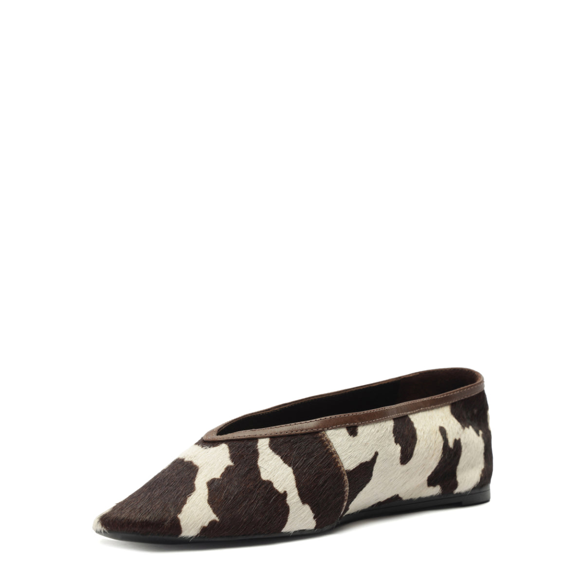 Courtney Hair Calf Flat in Multibrown/Seal Brown