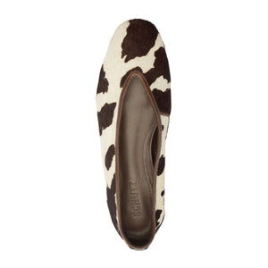 Courtney Hair Calf Flat in Multibrown/Seal Brown