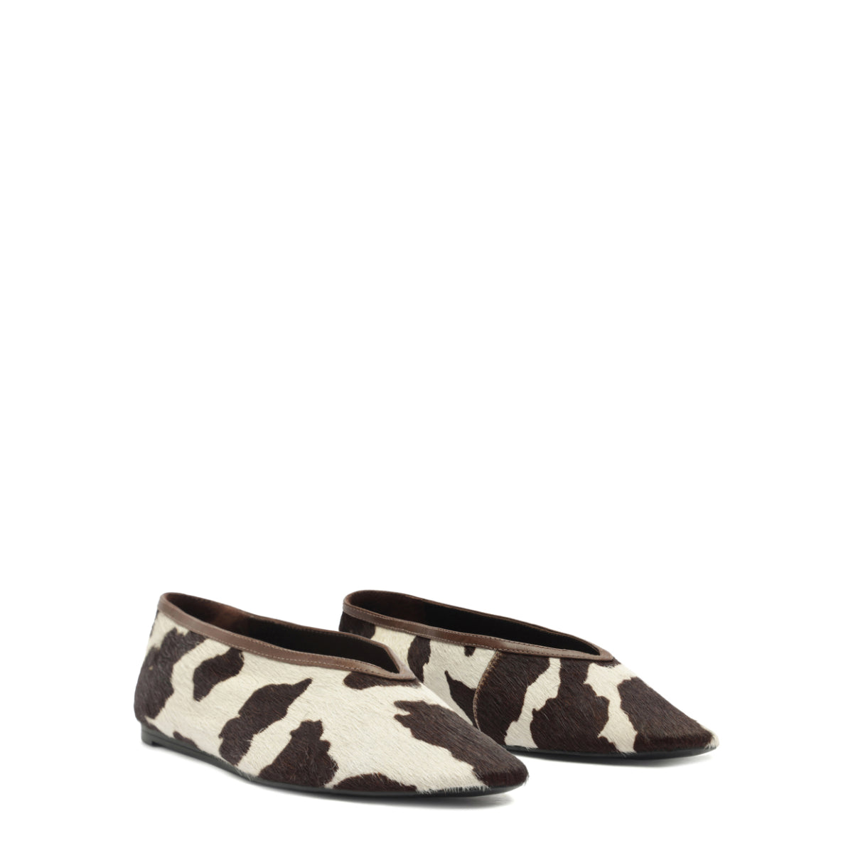Courtney Hair Calf Flat in Multibrown/Seal Brown