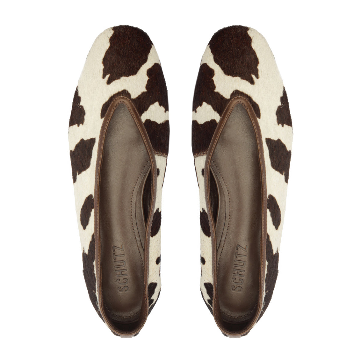 Courtney Hair Calf Flat in Multibrown/Seal Brown