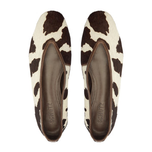 Courtney Hair Calf Flat in Multibrown/Seal Brown
