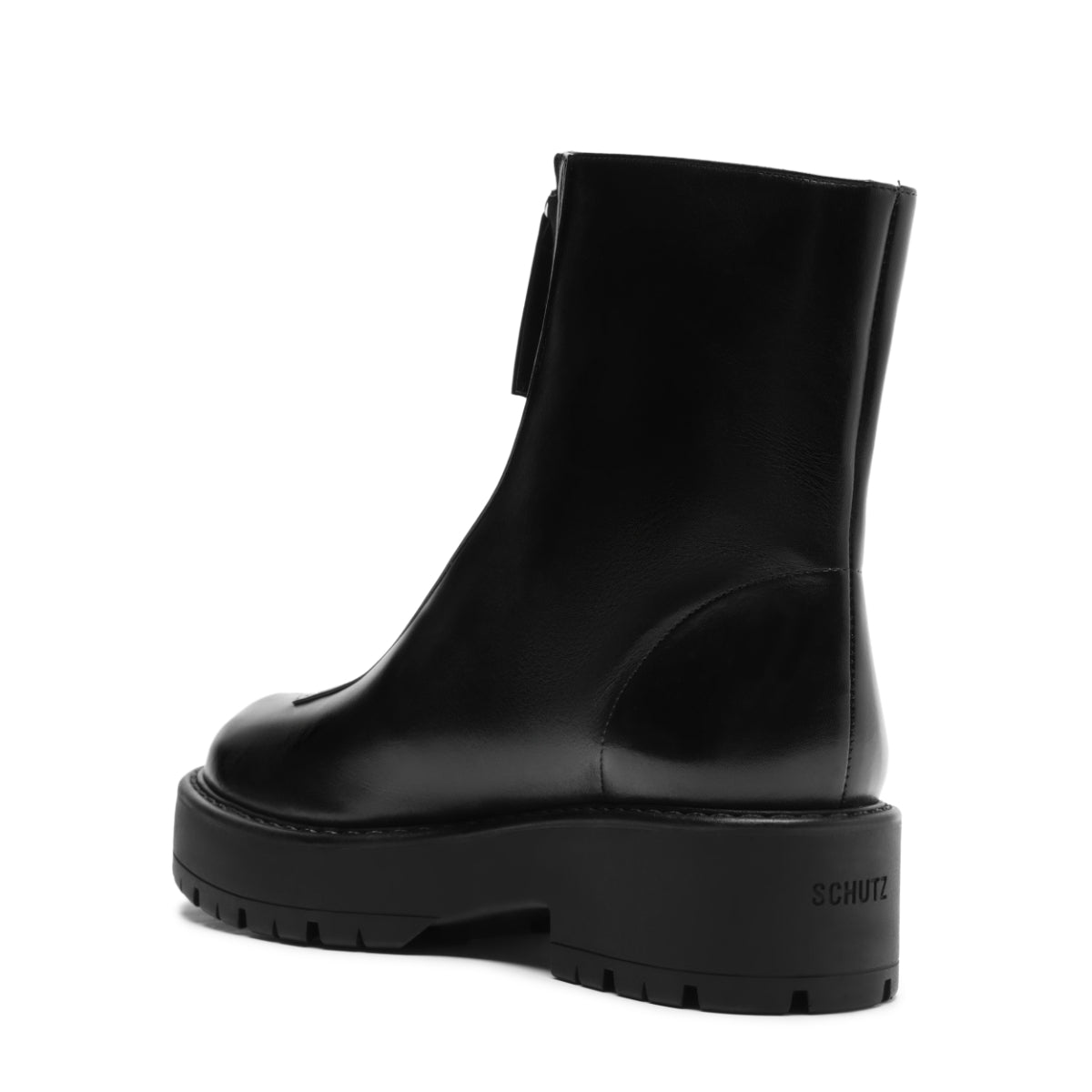 Farrah Leather Bootie in Black