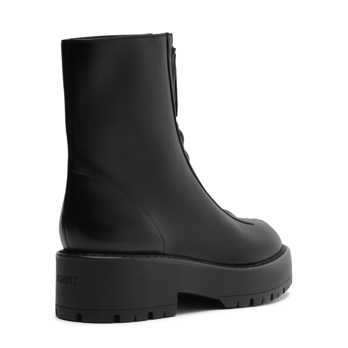 Farrah Leather Bootie in Black