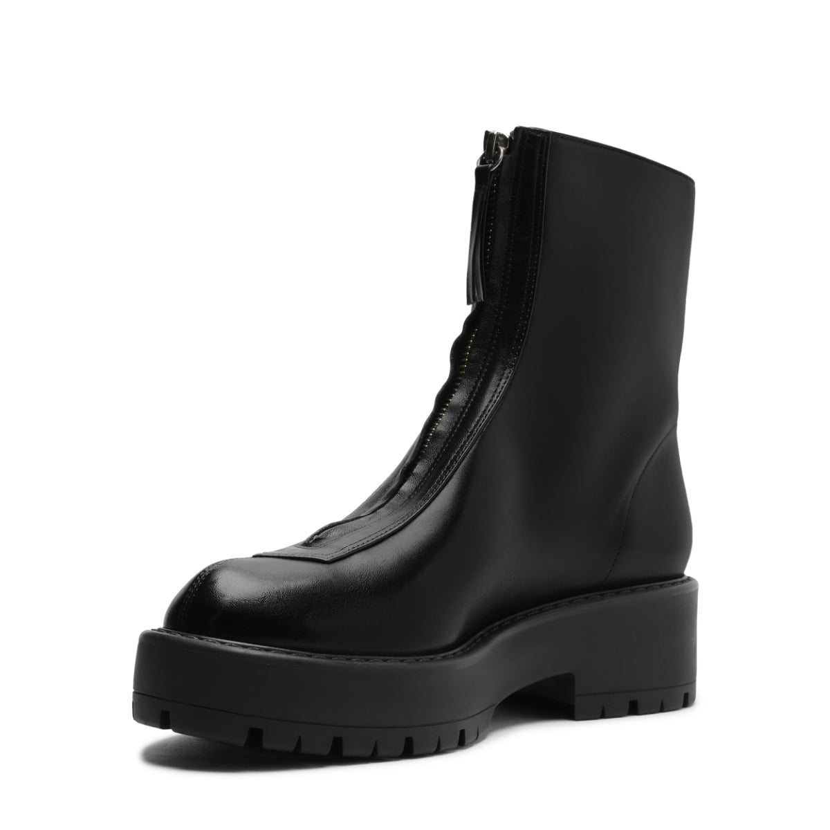 Farrah Leather Bootie in Black